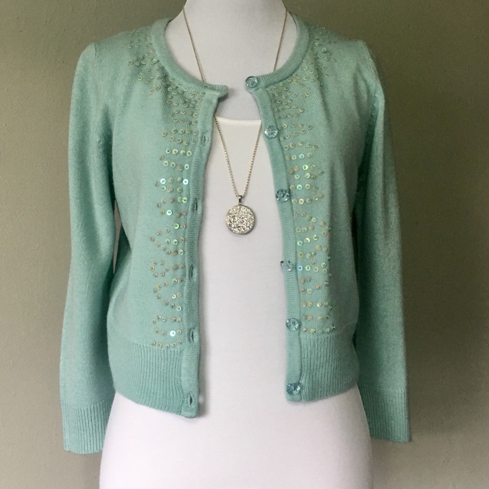 Moe Sequined Cropped Cardigan